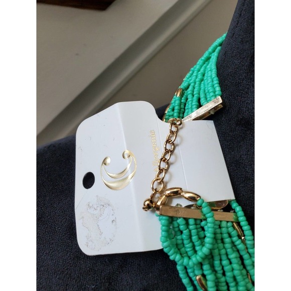 Charming Charlie Blue Multi Layered Seed Bead Fashion Jewelry Necklace - Picture 6 of 8